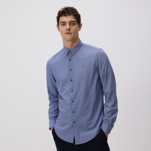 Koszula slim fit - S - granatowy - męska - Reserved - 544HT-59P