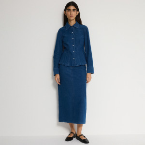 Spódnica midi - S - indigo jeans - damska - Reserved - 548EN-57J