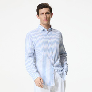 Koszula regular fit w paski - L - jasnoniebieski - męska - Reserved - 550HT-05P