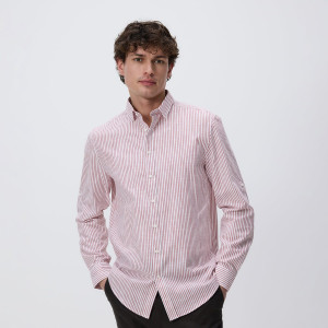 Koszula regular fit w paski - XL - czerwony - męska - Reserved - 550HT-33P