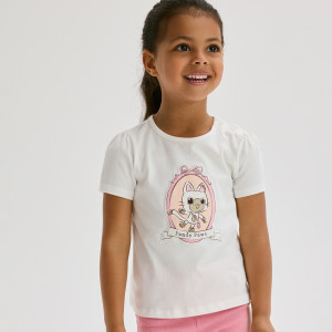 T-shirt Koci Domek Gabi - 80 (9-12 m.) - złamana biel - dziewczynki - Reserved - 551FT-01X
