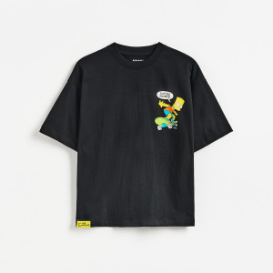 T-shirt The Simpsons - 116 (5-6 lat) - czarny - chłopcy - Reserved - 552LF-99X