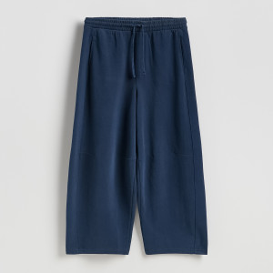 Spodnie loose fit - L - granatowy - męska - Reserved - 554HM-59X