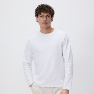 Longsleeve super slim fit - XXL - biały - męska - Reserved - 555IO-00X