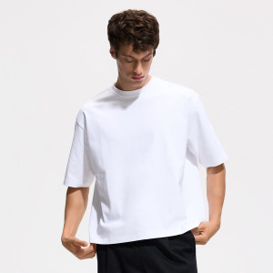 Gładki T-shirt boxy - XL - biały - męska - Reserved - 556IO-00X