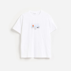 T-shirt regular z nadrukiem - M - biały - męska - Reserved - 560IO-00X
