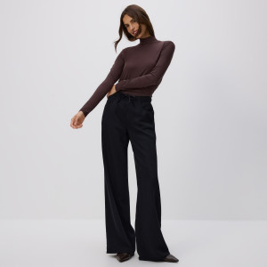 Jeansy wide leg z lyocellu - 38 - czarny - damska - Reserved - 563GE-99J