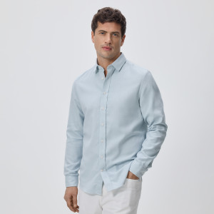 Koszula slim z bawełny egipskiej - XS - jasnoniebieski - męska - Reserved - 563HT-05M