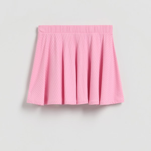 Strukturalna spódnica mini - 116 (5-6 lat) - różowy - dziewczynki - Reserved - 564IB-30X