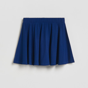 Strukturalna spódnica mini - 116 (5-6 lat) - granatowy - dziewczynki - Reserved - 564IB-59X