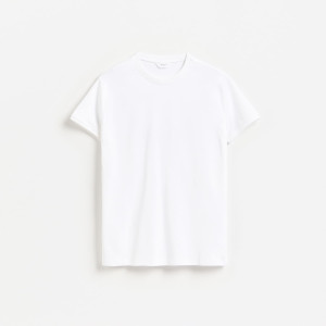 Bawełniany t-shirt slim fit - XL - biały - męska - Reserved - 565IO-00X