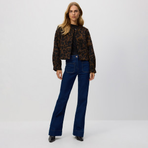 Jeansy flare - 34 - niebieski - damska - Reserved - 567GE-55J