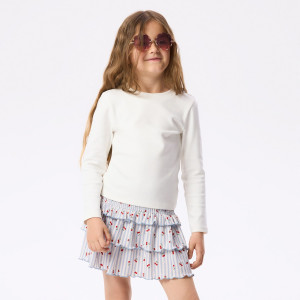 Spódnica we wzory - 116 (5-6 lat) - jasnoniebieski - dziewczynki - Reserved - 567IB-05P
