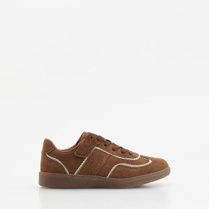 Trampki z imitacji skóry - 39 - brązowy - dziewczynki - Reserved - 568LC-88X