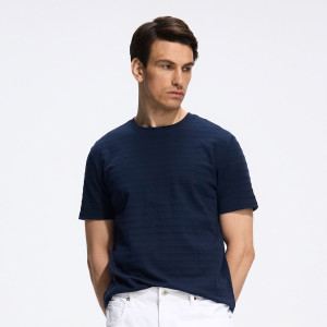 Bawełniany t-shirt regular - XL - granatowy - męska - Reserved - 570IO-59X