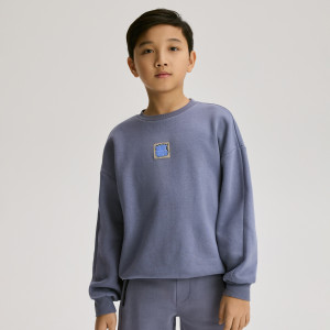 Bawełniana bluza oversize - 146 (10 lat) - niebieski - chłopcy - Reserved - 574HR-54X