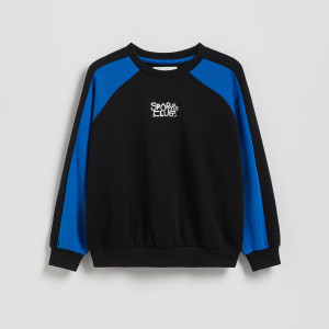 Bluza oversize - 122 (6-7 lat) - czarny - chłopcy - Reserved - 582HR-99X