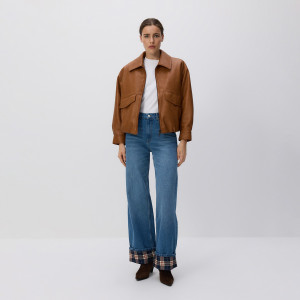 Jeansy wide leg - 34 - niebieski - damska - Reserved - 591GE-55J