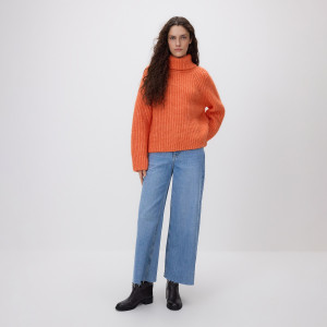 Jeansy wide leg z wysokim stanem - 44 - niebieski - damska - Reserved - 593HV-50J