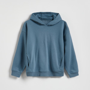 Bluza z kapturem - 116 (5-6 lat) - niebieski - chłopcy - Reserved - 597HR-55X