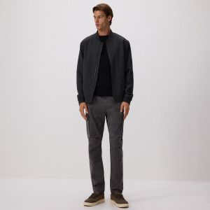 Spodnie cargo slim fit - S - ciemnoszary - męska - Reserved - 6003L-90X