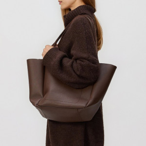 Torebka shopper - ONE SIZE - ciemnobrązowy - damska - Reserved - 602FC-89X