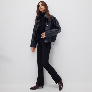 Legginsy z rozcięciami - S - czarny - damska - Reserved - 602GA-99X