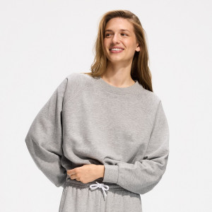 Gładka bluza - XS - jasnoszary - damska - Reserved - 602KE-09M