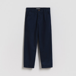 Bawełniane spodnie chino - 116 (5-6 lat) - granatowy - chłopcy - Reserved - 607FM-59X