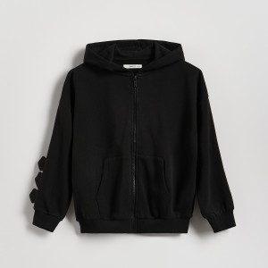 Bluza oversize z kapturem - 98 (2-3 lata) - czarny - chłopcy - Reserved - 607HR-99X
