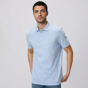 Koszulka polo regular fit - M - jasnoniebieski - męska - Reserved - 608IM-05X