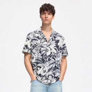 Koszula regular fit z krótkim rękawem - XXL - złamana biel - męska - Reserved - 610EF-01X