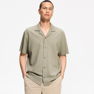 Strukturalna koszula regular fit - L - jasnozielony - męska - Reserved - 610IM-70X
