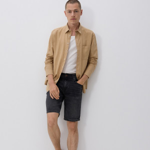 Jeansowe szorty slim fit - 28 - szary - męska - Reserved - 6114L-90J