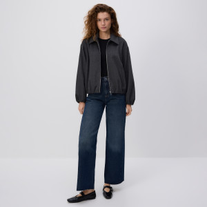 Jeansy wide leg z przeszyciami - 32 - indigo jeans - damska - Reserved - 616GT-57J