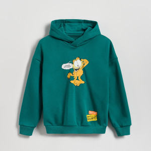Bluza GARFIELD - 170 (13-14 lat) - zielony - chłopcy - Reserved - 620HR-76X