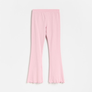 Legginsy flare - 128 (7-8 lat) - różowy - dziewczynki - Reserved - 620JZ-38X