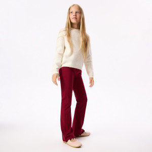 Legginsy flare - 152 (11 lat) - bordowy - dziewczynki - Reserved - 620JZ-83X
