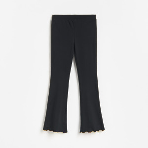 Legginsy flare - 122 (6-7 lat) - czarny - dziewczynki - Reserved - 620JZ-99X