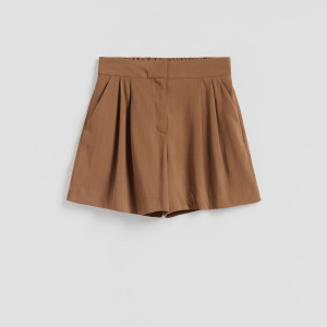 Szorty z modalem - M - brązowy - damska - Reserved - 621KK-82X