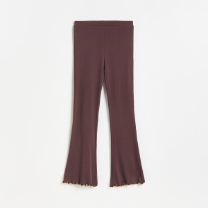 Legginsy flare - 152 (11 lat) - mahoniowy - dziewczynki - Reserved - 622JZ-93X