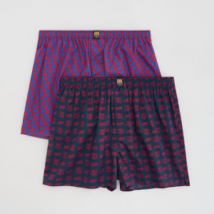 Bokserki loose FC BARCELONA - S - granatowy - męska - Reserved - 623HH-59X