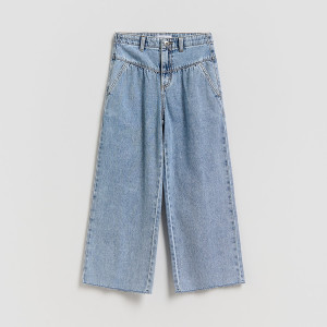 Jeansy wide leg - 152 (11 lat) - niebieski - dziewczynki - Reserved - 624FZ-55J