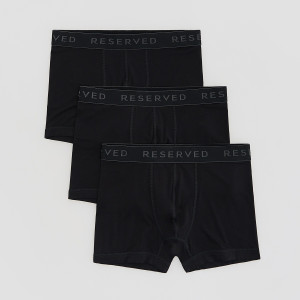 3 pack bokserek Long z wiskozy - M - czarny - męska - Reserved - 626HH-99X