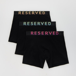 3 pack bokserek Long - L - czarny - męska - Reserved - 628HH-99X