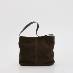 Zamszowa torebka - ONE SIZE - ciemnobrązowy - damska - Reserved - 629FC-89X