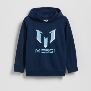 Bluza z kapturem Messi - 170 (13-14 lat) - granatowy - chłopcy - Reserved - 633IL-59X