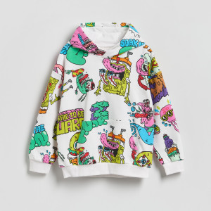 Bluza SpongeBob - 116 (5-6 lat) - biały - chłopcy - Reserved - 639HR-00X