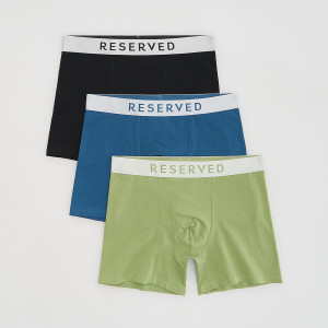3 pack bokserek Long - XL - jasnozielony - męska - Reserved - 644HH-70X