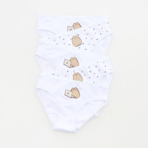 Bawełniane majtki 5-pack Pusheen - 146/152 (10-11 lat) - biały - dziewczynki - Reserved - 644IN-00X